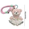 Cute Cartoon Puffy Skirt Little Bear Keychain Soft Bag Charm Trend Plush Doll  Pendant  Bag Pendant