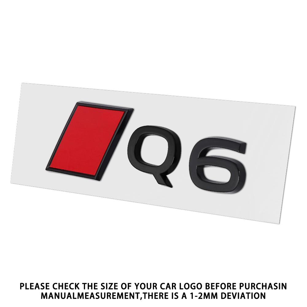 Aluminum ABS Car Styling Rear Trunk Badge Emblem Sticker Auto Accessories For Audi Q3 Q4 Q5 Q6 Q7 Q8 Sline TT RS S Quattro S3 S5