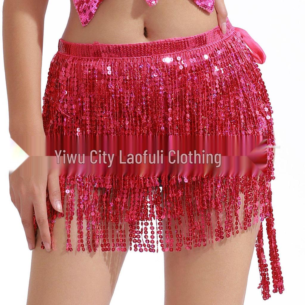 Bohemian Sequin Tassel Hip Scarf & Mini Skirt for Belly Dance
