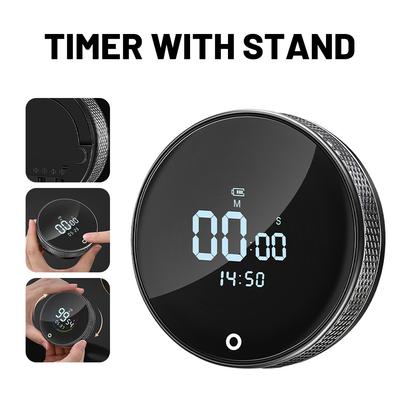 LED Digital Timer För Kök Matlagning Dusch Lärande Stoppur Alarm Nedräkningstimer Roterande Volymjustering Magnetisk