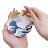 KISSYO Kutani ware ceramic featuring a Hokusai wave A beautiful and vibrant piece perfect for and other special Available for delivery via