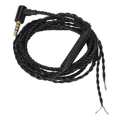 Replacement Earphone Cable Semi Finished Upgrade Copper Earphone Cable with Mic for Headphones