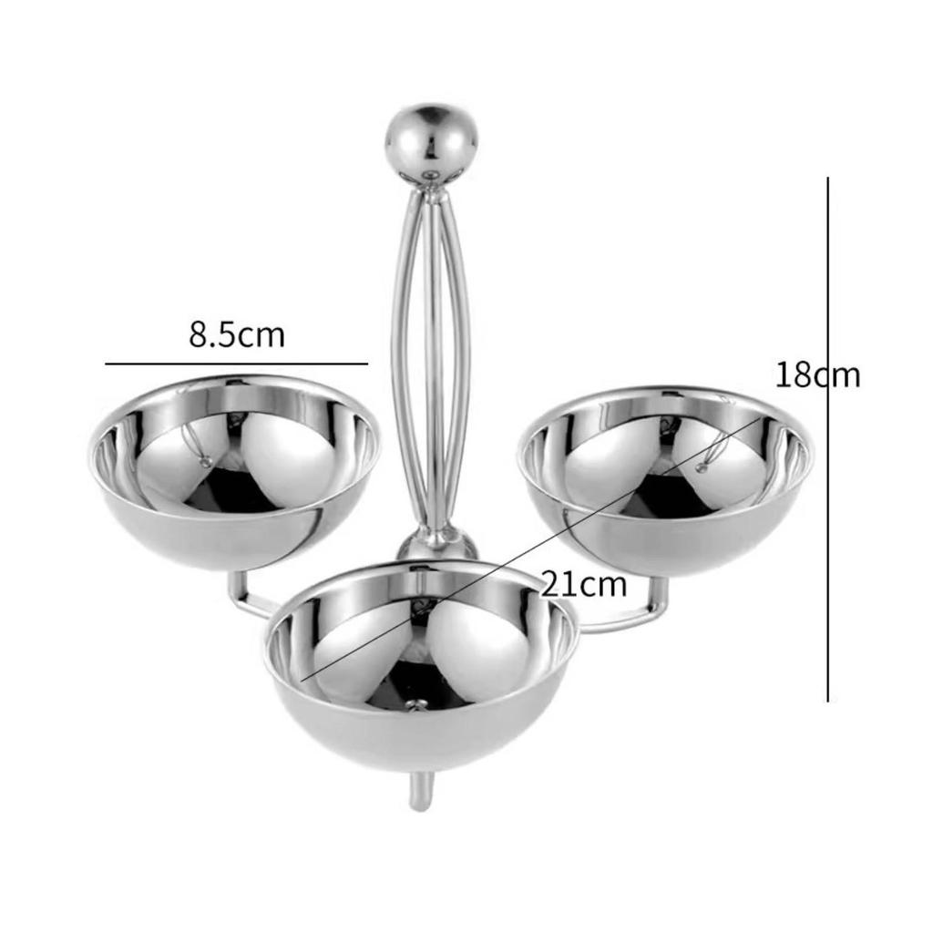 Easy to Clean Round Compartment Serving Dish with Central Support Dishwasher