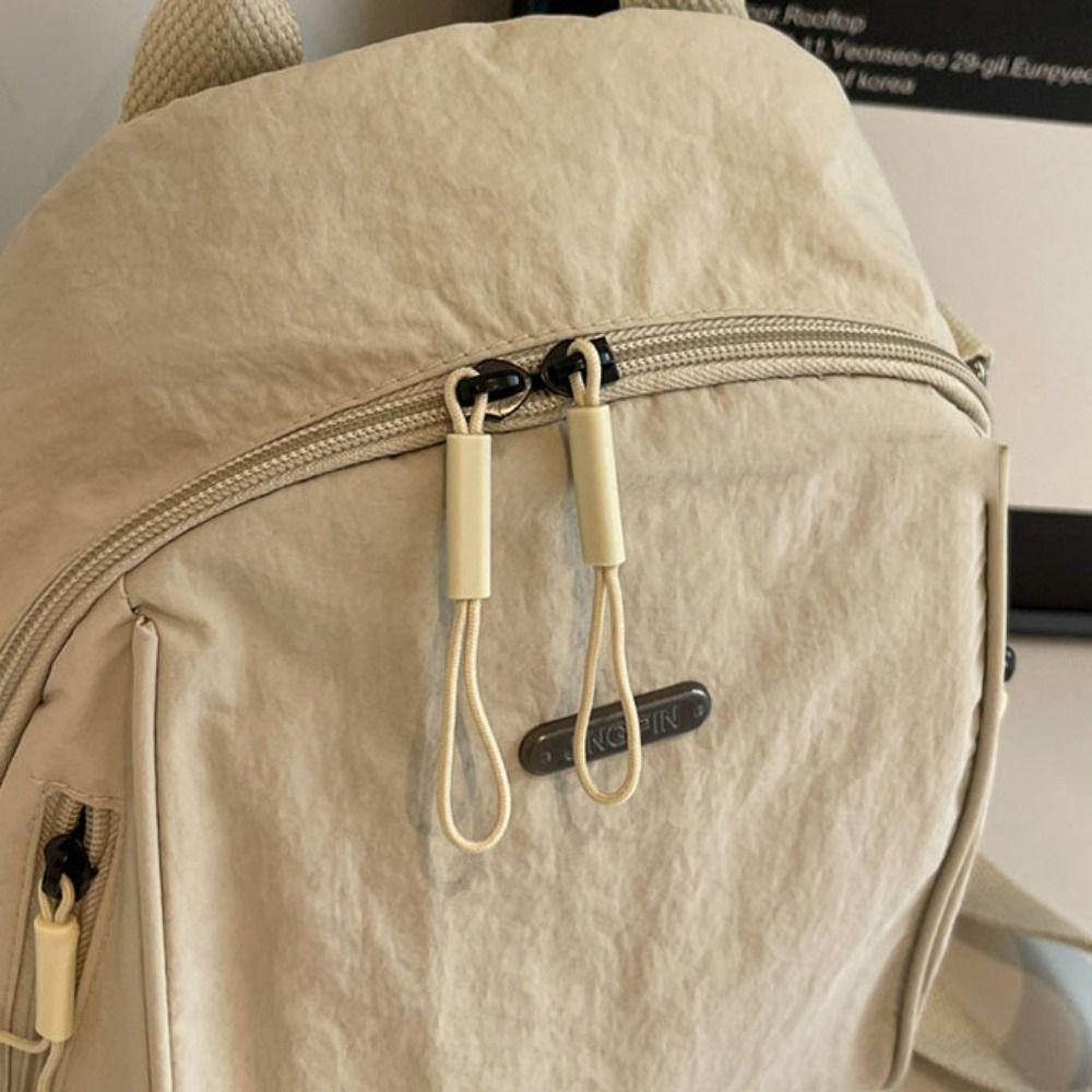 Solid Color Solid Color Shoulder Bag Small Pack Retro Backpack Sport Nylon Backpack  Outdoor