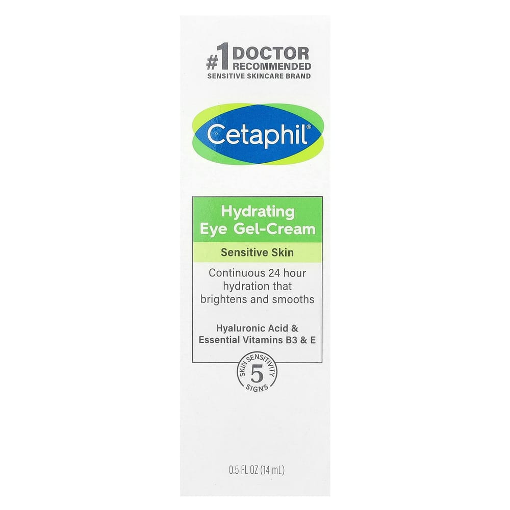 Cetaphil Hydrating Eye Gel Cream with Hyaluronic Acid, 14ml (0.5 Fl Oz)