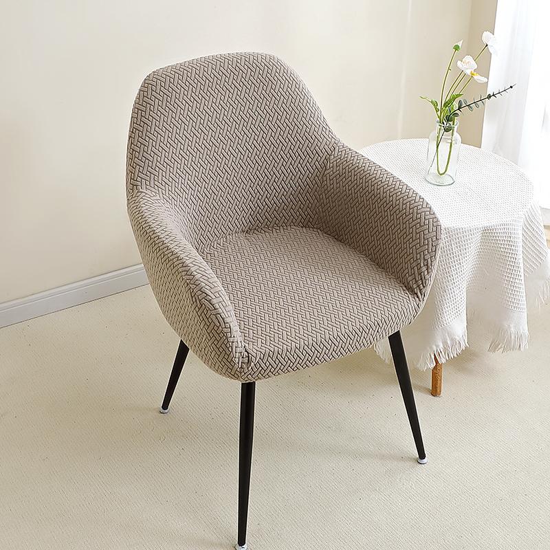 Hoge rug eetkamerstoelhoes Elastische stoelhoezen Beschermer voor bruiloft Woonkamer Huisdecoratie 1 of 2 stuks 1PC gray