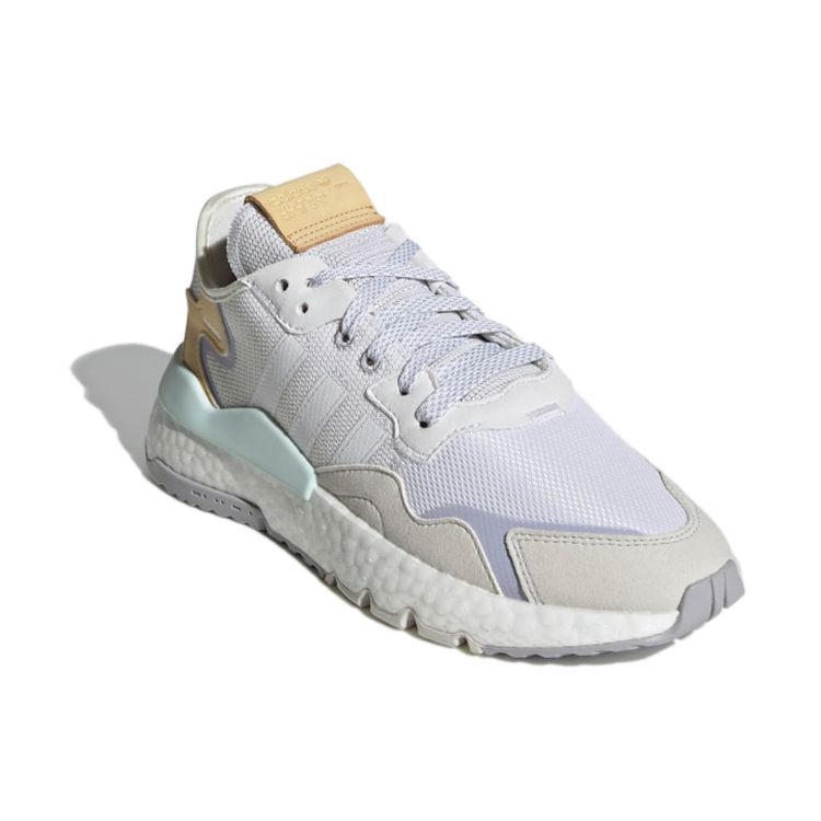 Adidas Originals Nite Jogger Retro Daily Wear Durable Non-Slip Low-Top Lifestyle Shoes Women Sneakers White Gray Purple H01728