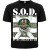 S.O.D. """Tala engelska eller dö" T-shirt svart anthrax slayer Unisex T-shirt"""