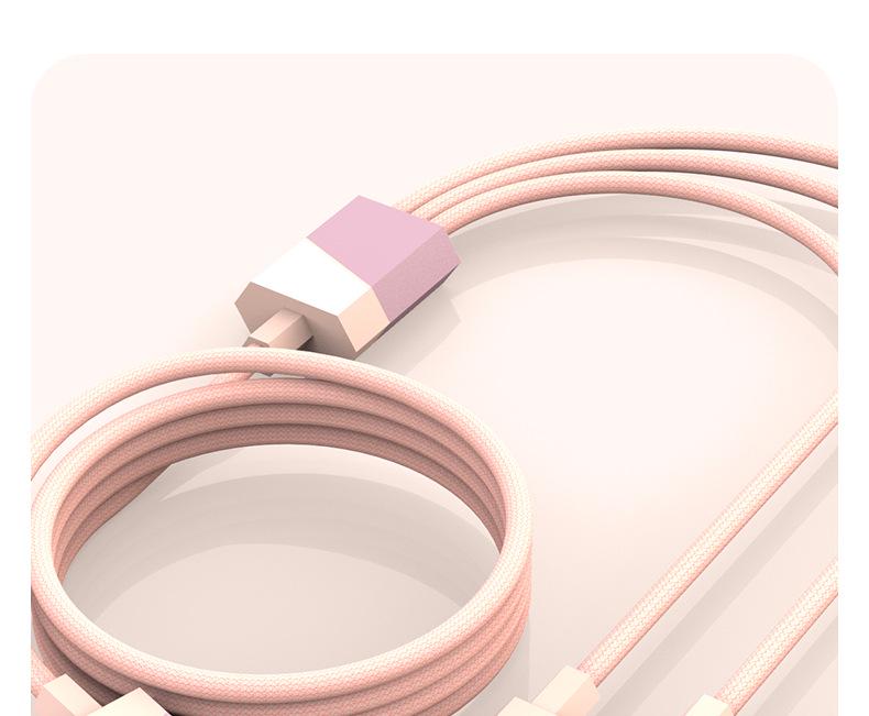 Fast Charging 3-in-1 Braided Cable for Apple Devices