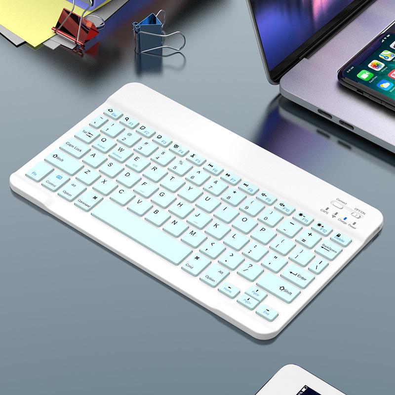 

10.1 Universal Office Tablet Bluetooth Keyboard with 7-Color Backlight світло-зелений колір