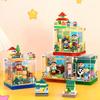 Non-Toxic Crayon Shin-Chan Building Block Toy House Playground Chorus Room Kindergarten Scene Assembly Model Bricks Toy Kids Toys Gifts