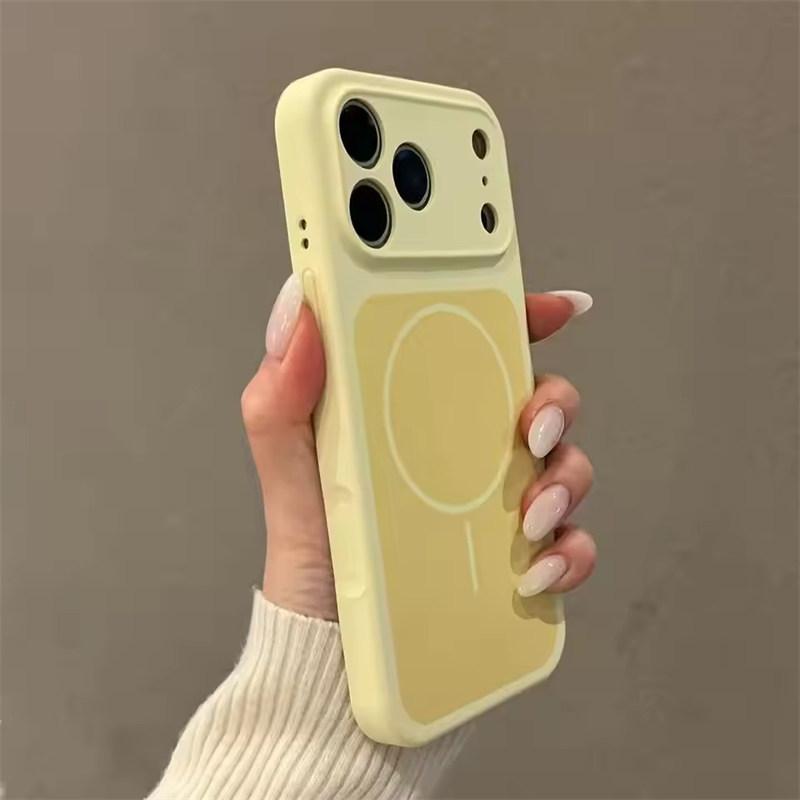 Liquid Silicone Dual-color , Lens-protecting Phone Case, Supports Magnetic Charging for iPhone 17, 16, 15, 14, and 13 Series