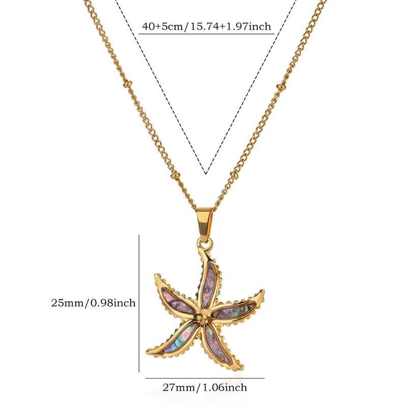 Creative Sea Turtle Conch Pendant Necklace For Women Girls Exquisite Stainless Steel Pendant Clavicle Chain Jewelry Accessories