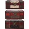 FTVOGUE Vintage Wooden Storage Box Small Size Book Jewelry Storing Storage Organizer Treasure Chest Home Decor(#3: Stamp)