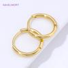 18K Gold Plated Brass Hoop Earring Huggie Earring,High Quality Round Earrings,Fashion Earring For Women Party Gifts