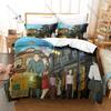 From Up On Poppy Hill Vintage Coastal Town Poppy Flower Retro 1960s Campus HD Print Bedding Set Duvet Cover + 2 Pillowcases