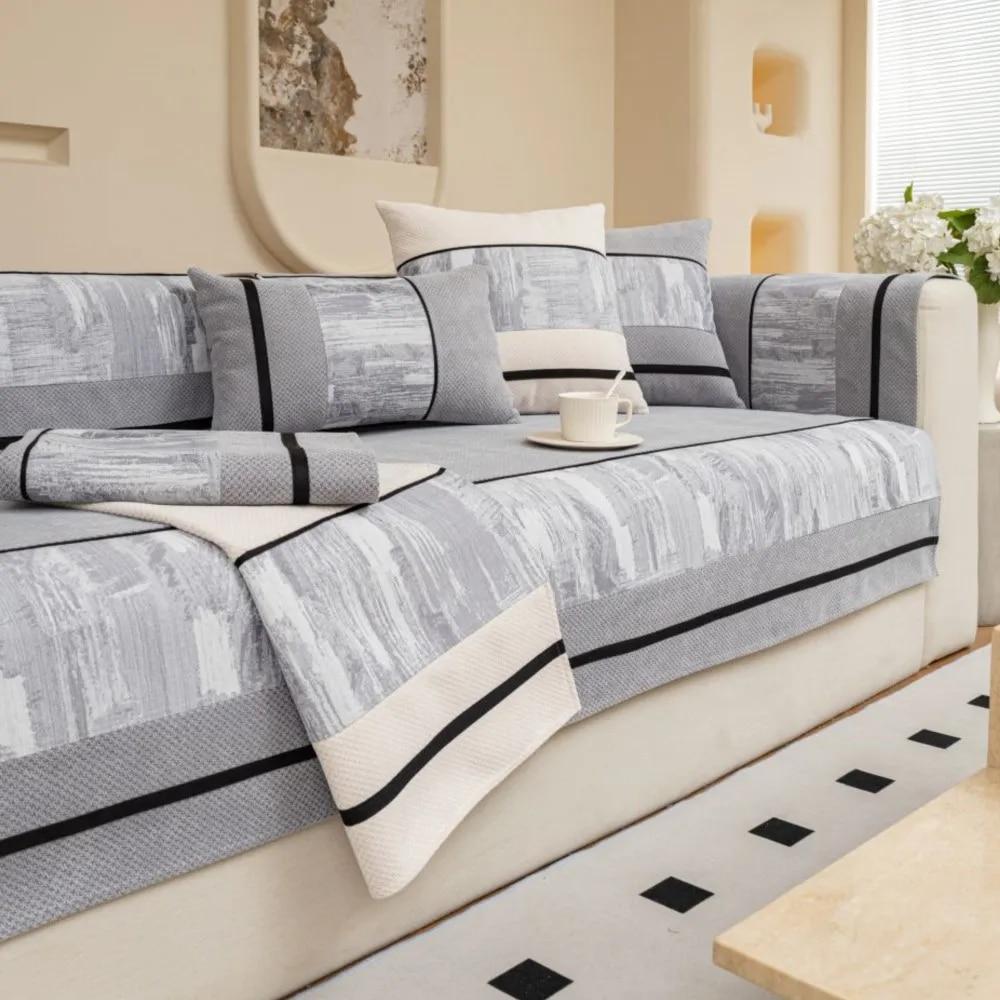 Nordic Patchwork Sofa Covers for Living Room Anti-Slip Dustproof Sofa Covers Universal Washable Sofas Two Seat Sofa Cushion