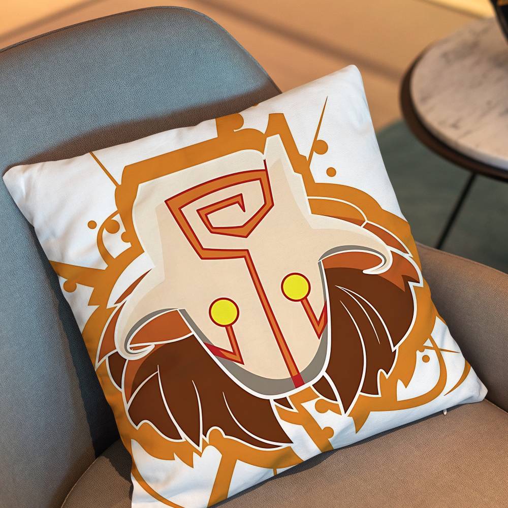 Game Dota 2 Rubick Pillow Case Square Double-Sided Printing Short Plush Sofa Cushion Cover Bedroom Bedside Pillow