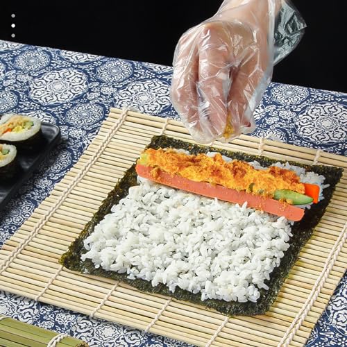 Bamboo Sushi Rolling Mat Maki Natural Nori Rolls Thick Kimbap Antibacterial Environmentally Friendly Durable Making Tool Kitchen Cooking Utensils