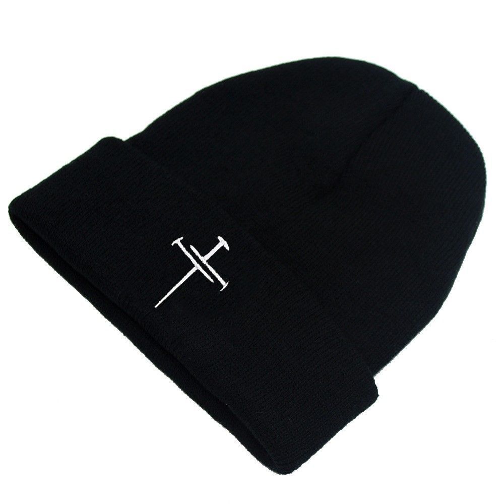 

Autumn/Winter Cross-Strap Embroidered Warm Wool Hat One size fits all чёрный