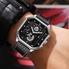 Square Men'S Watch Fashion Watch Double Dial Temperament Student Watch