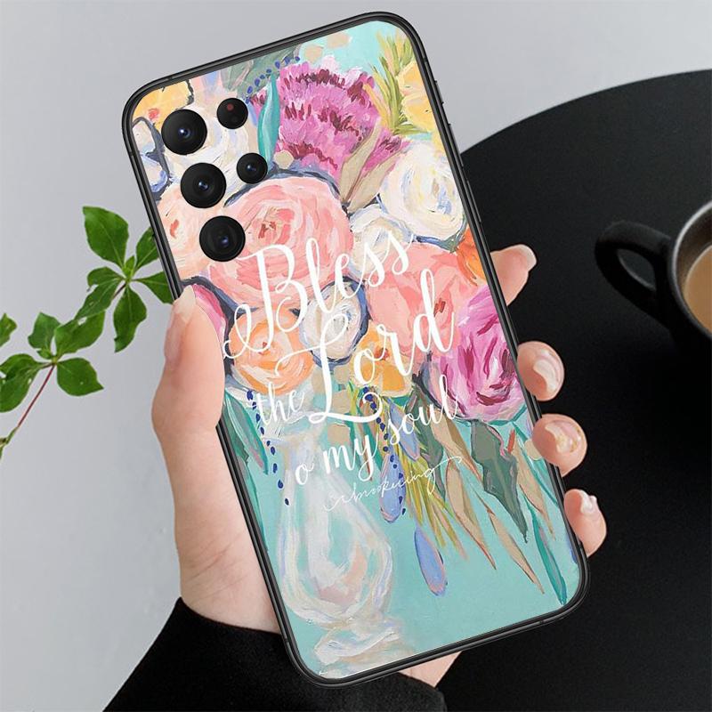 Phone Case for Samsung Galaxy A52S A04S A21S A33 A23 A13 A14 A32 A52 A53 A54 A51 A71 M51 Bible verse Jesus Christian Case