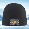 Sun Face Argentina Word Design Graphic Unisex Women Unisex Knitted Hat Beanie Pullover Cap Winter Thermal Warm Christmas Outdoor Cy