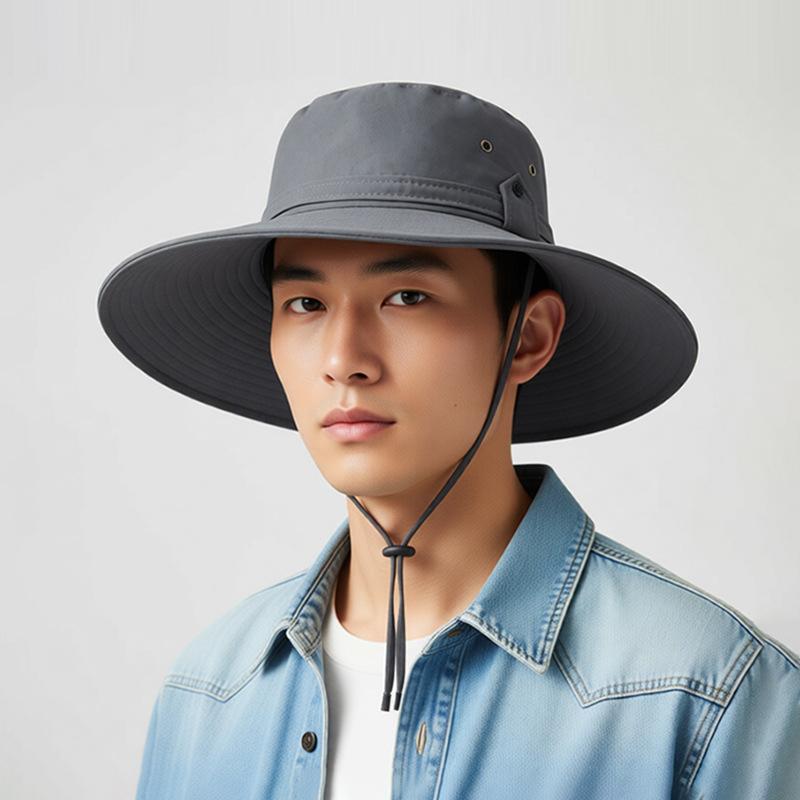 Summer Outdoor Mountaineering Hat Big Brim Travel Fisherman Hat Sun Protection and Sunshade Fishing Hat
