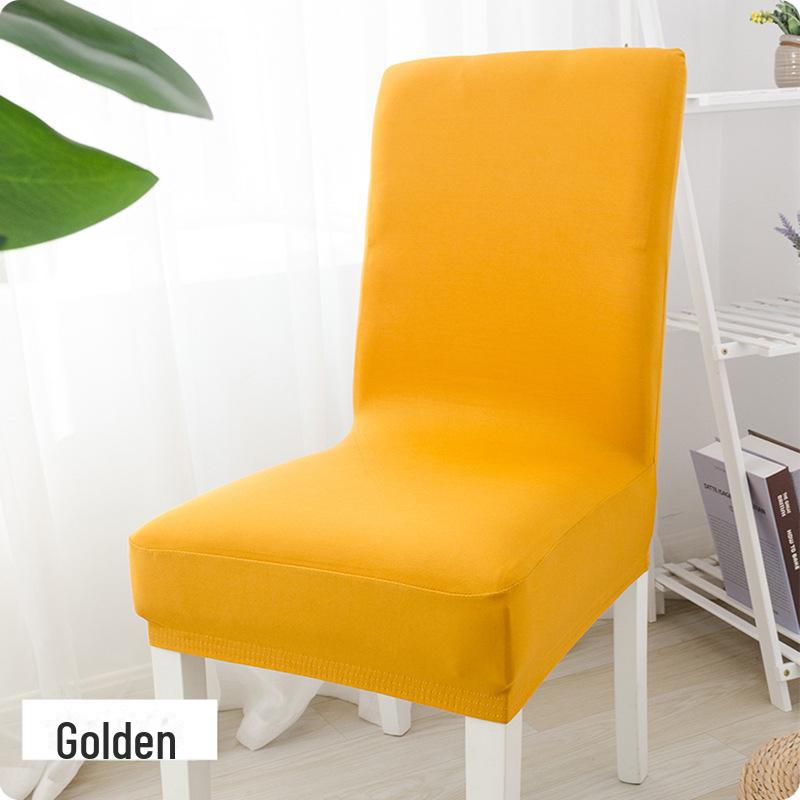 Solid Color Elastic Chair and Stool Cover for Hotel, Restaurant, or Home Dining Chairs