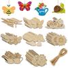 Reusable Wood Spring Ornaments Smooth Wood Cutouts Ornament with String for Decoration Robust Wood Cutouts Ornament for Gift