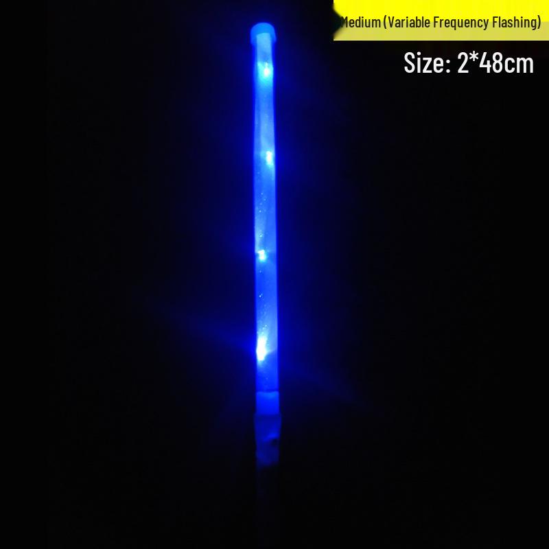 LED Colorful Flashing Glow Sticks - Silver Light-Up Concert Support Props