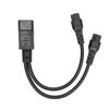 Splitter Power Plug Cord IEC320 C14 Male to Dual IEC320 C5 Female Power Cord for Laptop Power Adapter 100‑250V