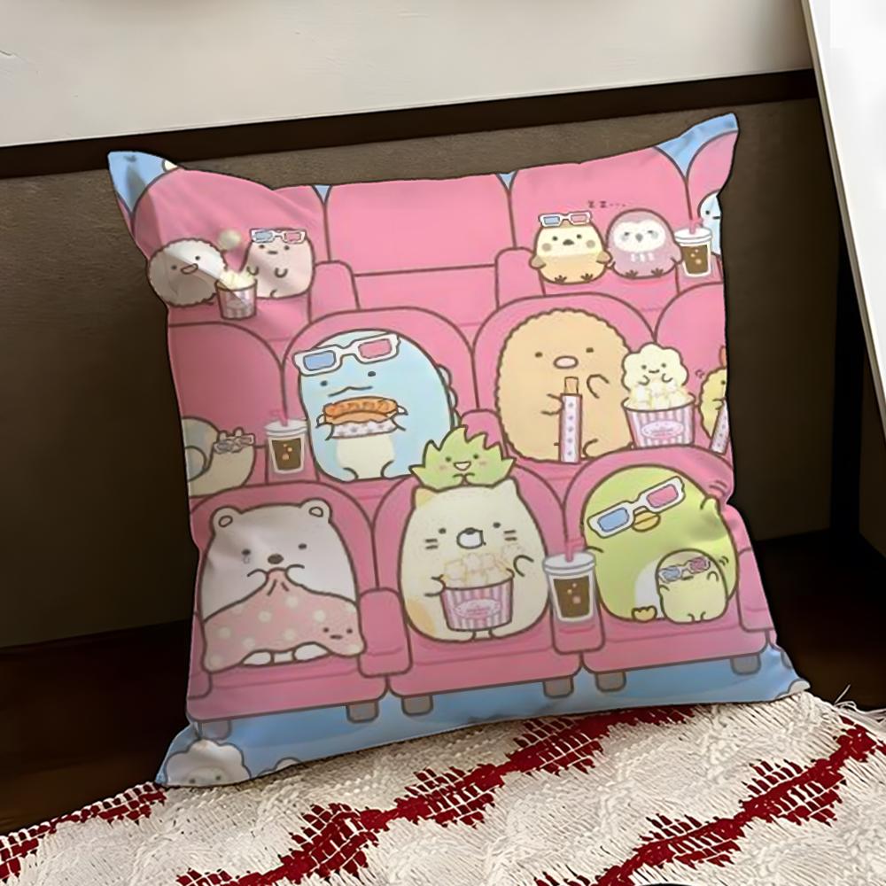 SSumikko Cute GGurashis Cushion Cover Reversible Soft Durable Pillow Cover Home  Car MultiScene Use for Daily Comfort