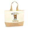Tote Bag - PLANETEE - Clementine Get Off My Back Bear - Natural Jute - Printed In France - Strong Handles