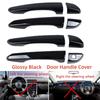 Car Upgrade Sticker ABS Gloss Black Accessorie Plated Exterior Door Handle Cover Trim Paste Style For Hyundai Tucson 2015-