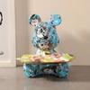 18.5cm Graffiti New Bear Figurine Home Decoration Animal Statue Keys Storage Shelf Modern Room Sculpture Table Decor  Statues