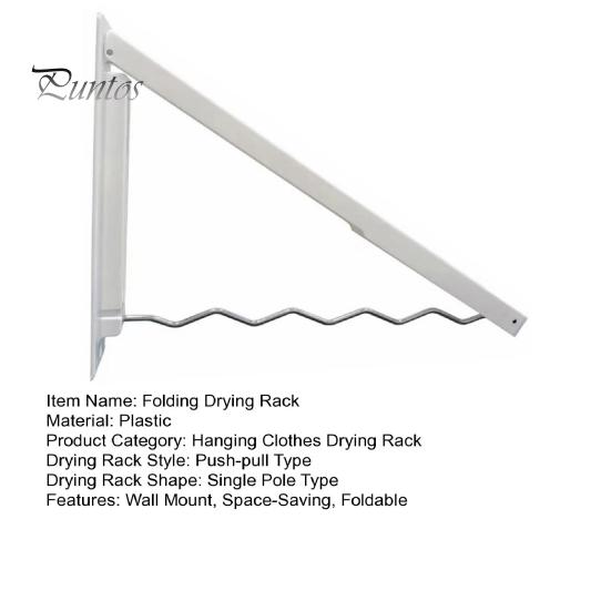 Folding Clothes Drying Rack Wall Mount Laundry Drying Hanger Wavy Design Space-Saving Easy Installation Clothes Rail for Bedroom Laundry Room