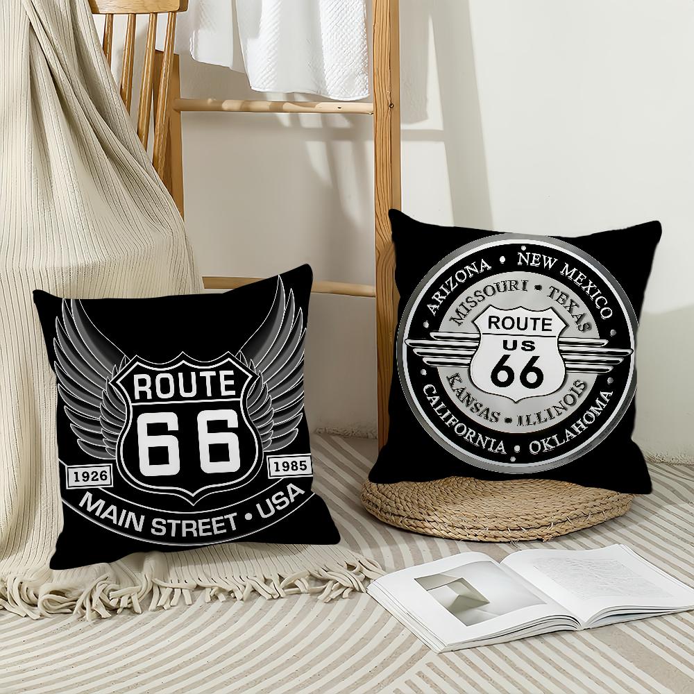 Fashion US Route 66 Pillow Case Office Cushions Suitable For Sofa Car Bedroom Decorative Cushion Cover