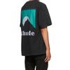 Cross-border European and American Tide Brand RHUDE Sunset Classic Letter Printing Short-sleeved T-shirt Men's and Women's American High Street Loose