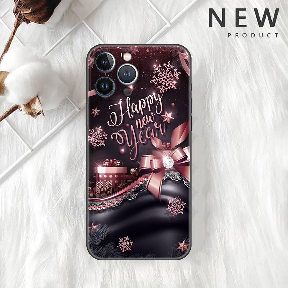 Husă de Crăciun Pentru Apple iPhone 14 11 13 12 Pro 7 Plus XR X XS Max 6 6S 14Pro Max Husă Telefon din Silicon Negru