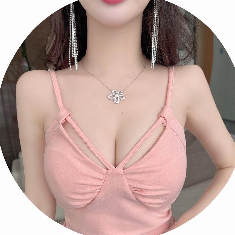 Chic 2024 Solid Color Hip-Hugging Hollow Sling Dress