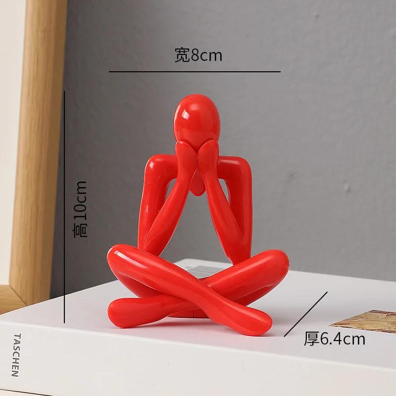 Nordic Light Luxury Style Abstract Figure Home Decoration Ornaments Sitting Posture Statue Crafts Desktop Decor Artworks