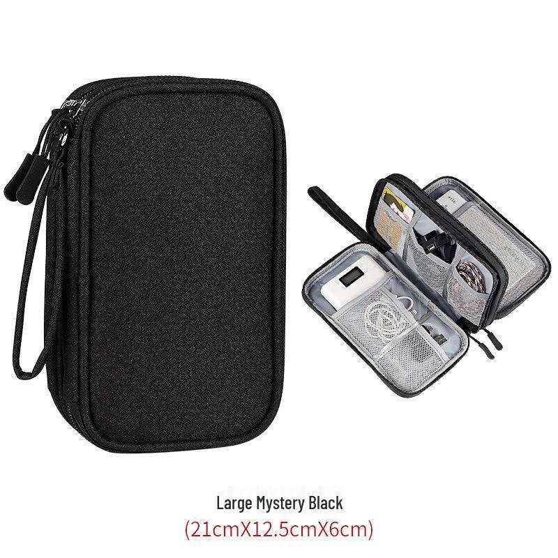 Multifunctional Digital Storage Bag with USB Flash Drive, Power Bank, and Cable Organizer