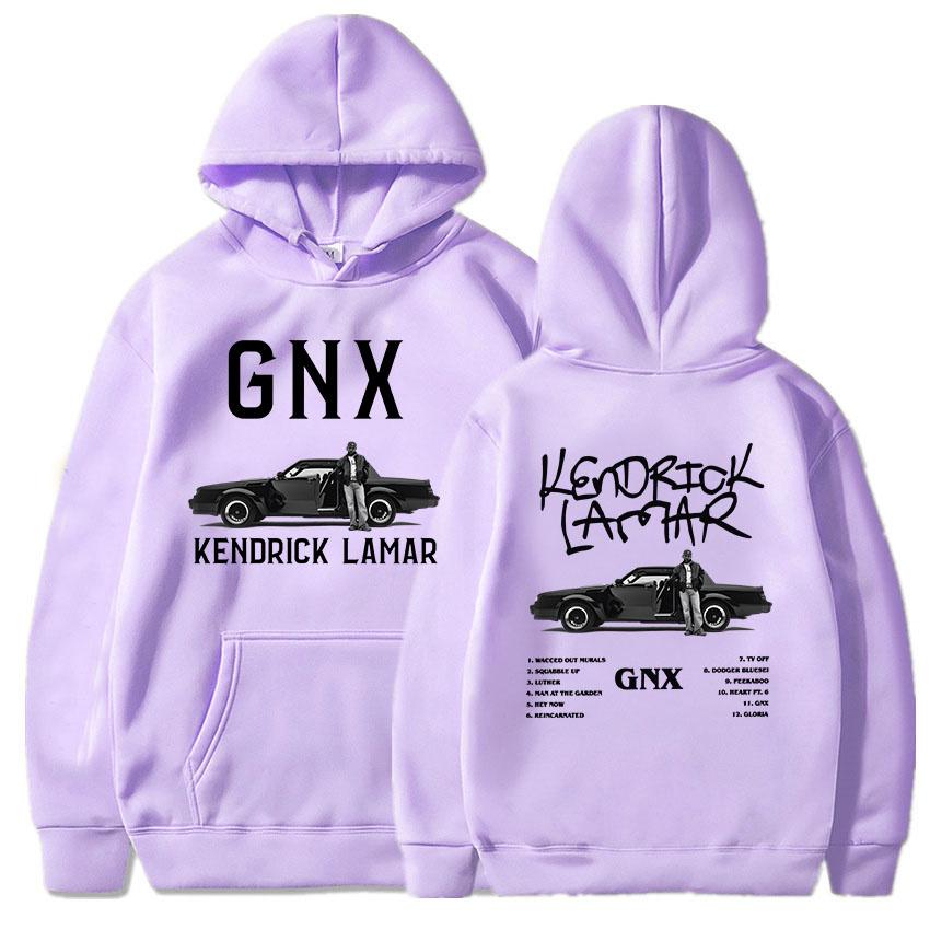 

GNX Album 2024 Печать Толстовки Kendrick Lamar Rapper Rock Style Толстовки Унисекс Уличная одежда Длинные рукава С капюшоном Пуловеры XS фиолетовый