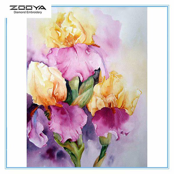 

ZOOYA DIY 5D Полный дрель Алмазная картина Цветочная вышивка Крестом Мозаика Домашний декор Подарок