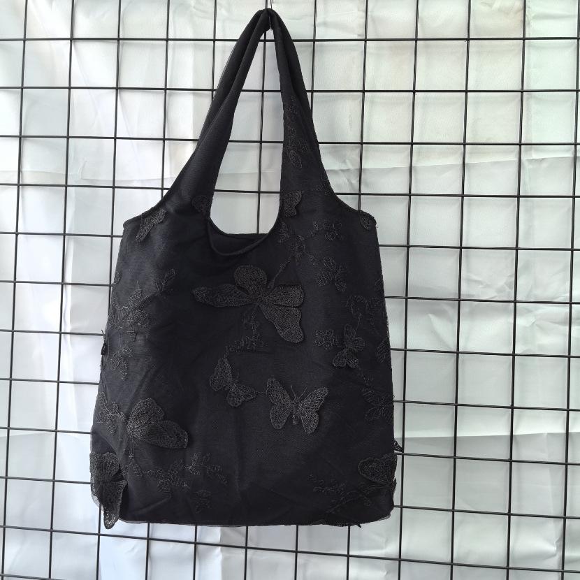 Urocza Torba na jedno ramię dla studentki z motywem kwiatów i motyli, Torba do ręki o dużej pojemności