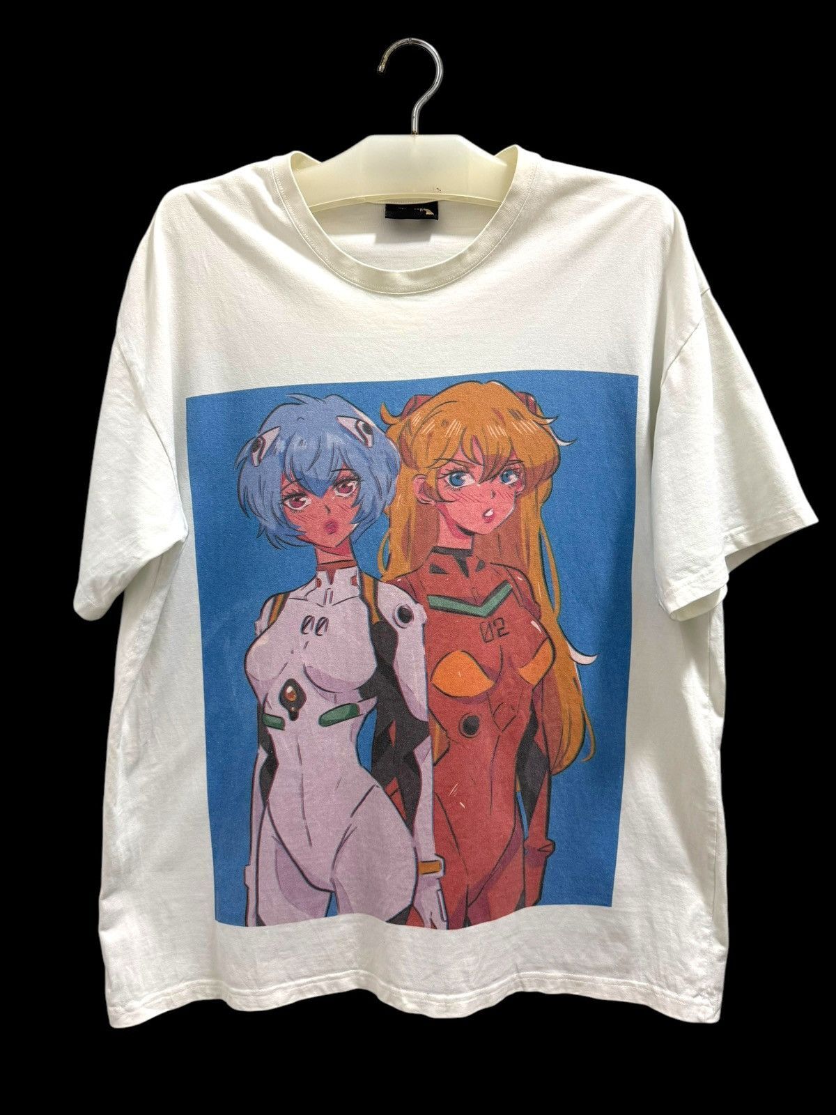 Neon Genesis Evangelion Anime Manga White short sleeve T shirt L