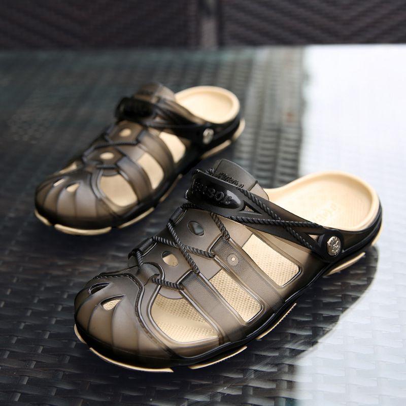 

Mens Fashion Summer Honeycomb Beach Breathable Slippers Hollow Casual Sandals EU43 коричневый