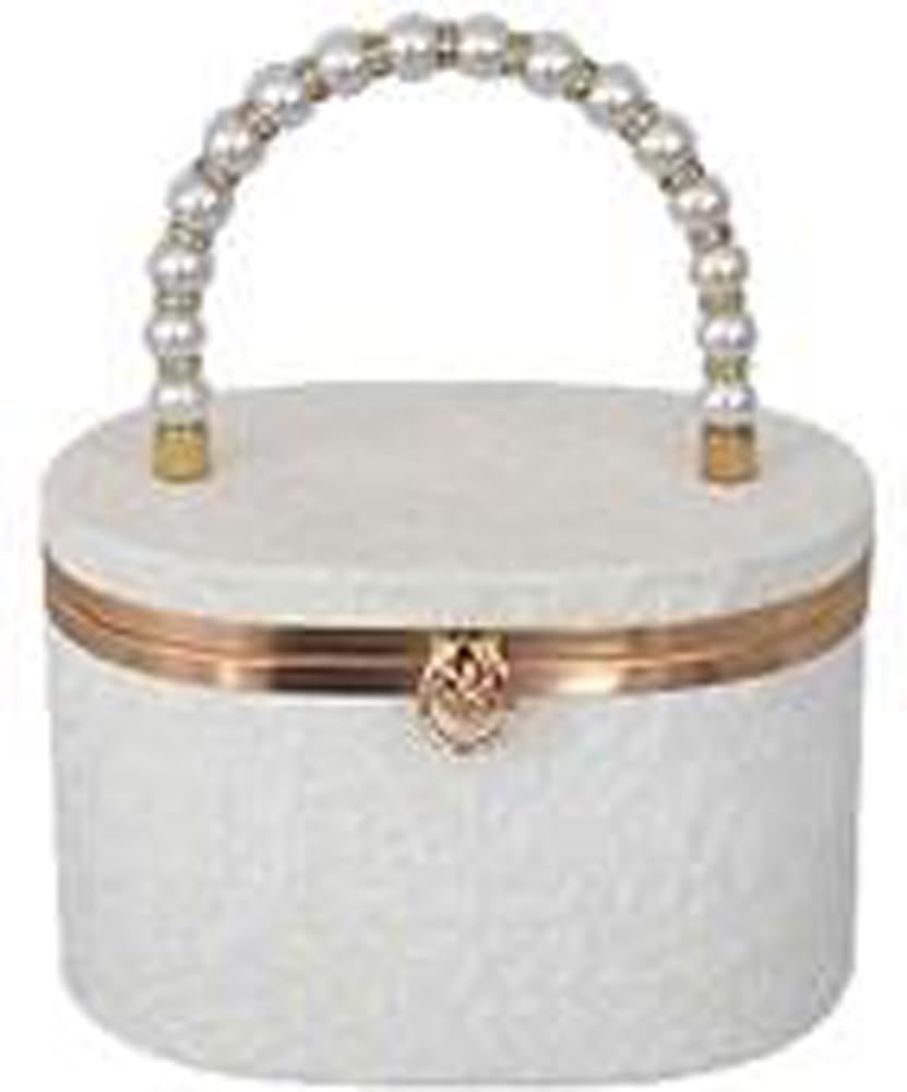 

Ando Handbag, Jewel Box Style with Pearl Handles, Suitable for both Japanese and Western Clothing, Perfect for Weddings, Graduations, Entrance