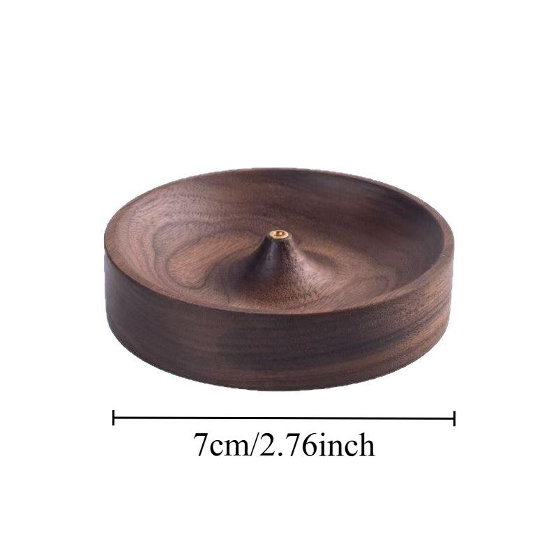 

1PC Solid Wood Incense Base Burner Base Handmade Tea Ceremony Round Incense Censer Agarwood Tray Holder for JIncense Burning